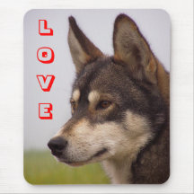 Hund Mousepad för kärleksiberian huskyvalp Musmattor