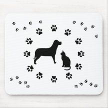 Hund och katt Mousepad Mus Matta