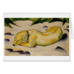 Hund som ljuger i snön - Franz Marc Hälsningskort