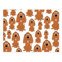 Hundar. TecknadHounds. Vykort