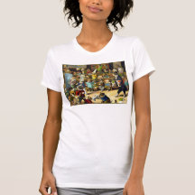 Hunden skolar vid Louis Wain Tshirts