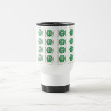 Hundra dollarräkning kaffe muggar