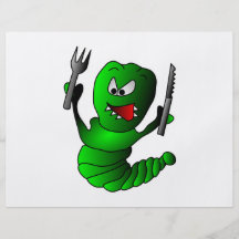 Hungrig caterpillartecknad flyg blad