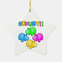 Hungriga flodhästar julgranskulor