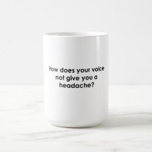 Hur ditt inte ge uttrycker du en huvudvärk? kaffe kopp