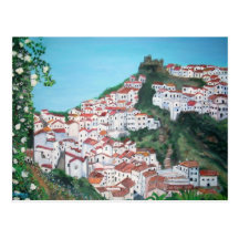 Hus i byn av Casares, Malaga vykort