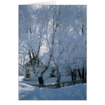 Hus i vinter kort