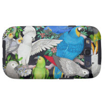 Husdjurpapegojor av det världsFodral-Kompis fodral Samsung Galaxy S3 Skydd