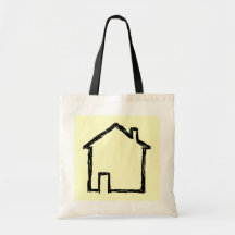 Huset skissar. Svart och Cream. Tote Bag
