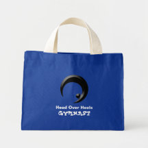 Huvudet över hälgymnast hänger lös tote bags
