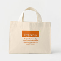 Hyckleri hänger lös tote bag