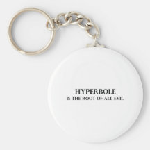 Hyperbole är ondskan för rota allra nyckelringar