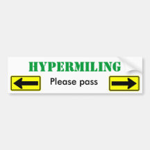 Hypermiling behar passerar - skräddarsy bildekal