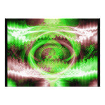 Hypnotisk Fractal Anpassade Inbjudan
