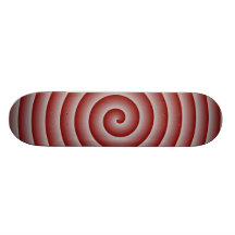 Hypnotiska rödbrunt & silver skate boards