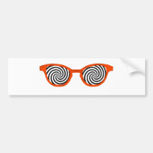 Hypnotize den orange kanten för solglasögon MUSEET Bildekaler