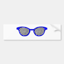 Hypnotize solglasögon som blått Rim den MUSEUMZazz Bildekal