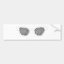 Hypnotize solglasögonvitkanten det MUSEUMZazzle Ge Bildekaler