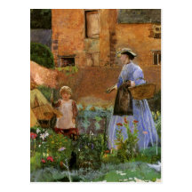 I en trädgård i Cookham av George John Pinwell Vykort