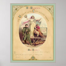I försvar av unionen och Constitution~en 1861 Posters