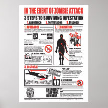 I HÄNDELSEN AV ZOMBIEATTACK (DEN DELUXE VERSIONEN) AFFISCHER