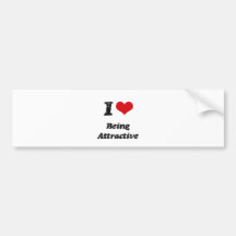 I Heart Being Attractive Bumper Sticker