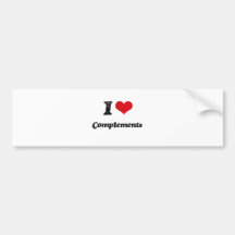 I Heart Complements Bumper Stickers
