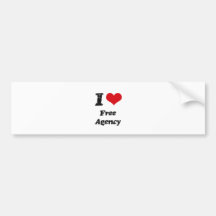 I Heart Free Agency Bumper Stickers