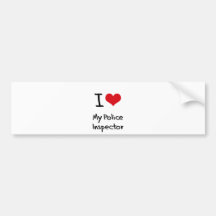 I heart My Police Inspector Bumper Stickers