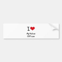 I heart My Police Officer Bumper Sticker