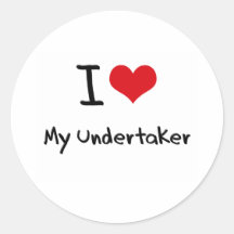 I heart My Undertaker Round Sticker