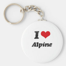 I Love Alpine Key Chain