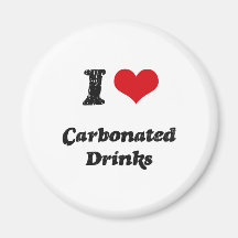 I love Carbonated Drinks Fridge Magnets