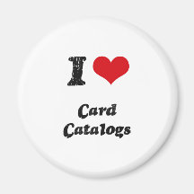 I love Card Catalogs Refrigerator Magnets