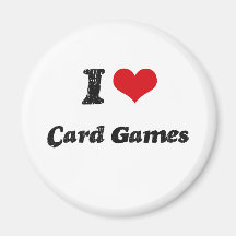 I love Card Games Fridge Magnet