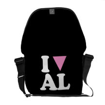 I LOVE GAY AL - WHITE -.png Courier Bags