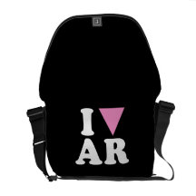 I LOVE GAY AR - WHITE -.png Courier Bag