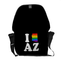 I LOVE GAY ARIZONA - WHITE -.png Messenger Bag