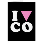 I LOVE GAY CO - WHITE -.png Greeting Card