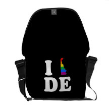 I LOVE GAY DELAWARE - WHITE -.png Courier Bag