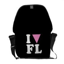I LOVE GAY FL - WHITE -.png Messenger Bags