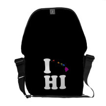 I LOVE GAY HAWAII -- WHITE -.png Messenger Bag