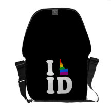 I LOVE GAY IDAHO - WHITE -.png Messenger Bag