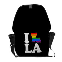 I LOVE GAY LOUISIANA - WHITE -.png Courier Bag
