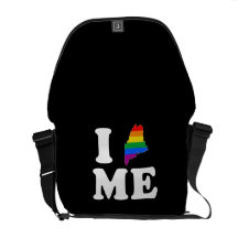 I LOVE GAY MAINE - WHITE -.png Courier Bag