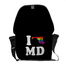 I LOVE GAY MARYLAND - WHITE -.png Courier Bags