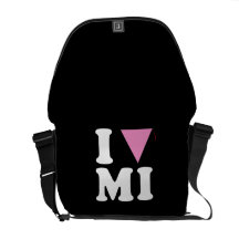 I LOVE GAY MI - WHITE -.png Courier Bag