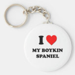 I Love My Boykin Spaniel Keychains