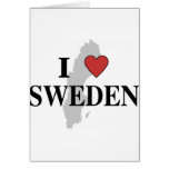 I Love Sweden Greeting Cards