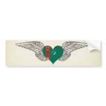 I Love Turkmenistan -wings Bumper Sticker